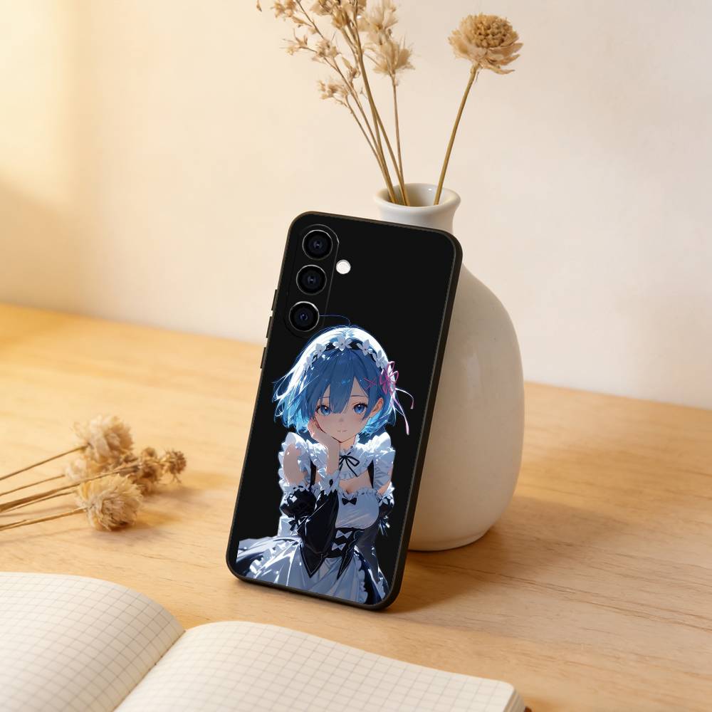 Rem R-Re Anime Z-Zero Phone Case For Samsung Galaxy A73,A72,A71,A70,A53,A52,A51,Soft Silicone Black Cover