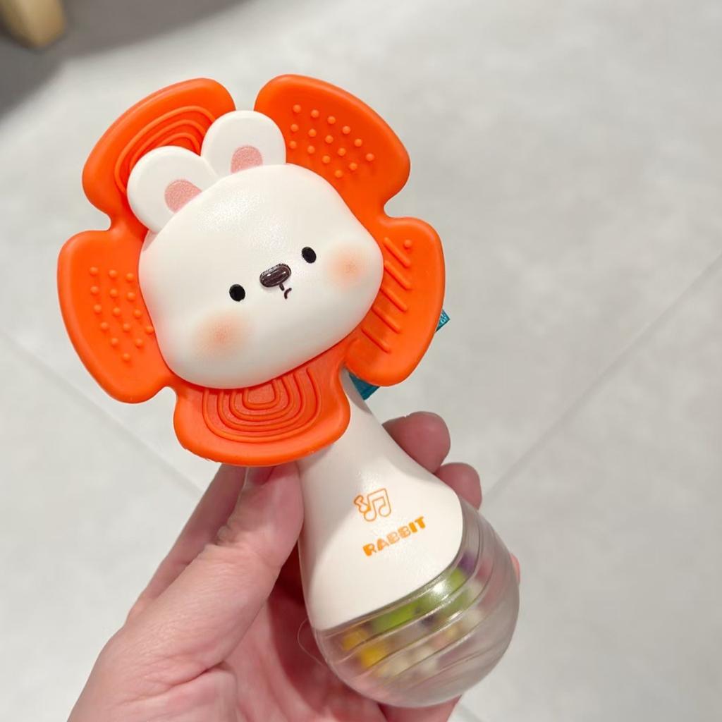 Interactive Baby Rattle Teether Toy With Chewable Design And Auditory Stimulation For Infant Early Learning Fine Motor