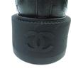 CHANEL short boots black leather Women 38 24A G45833 Used