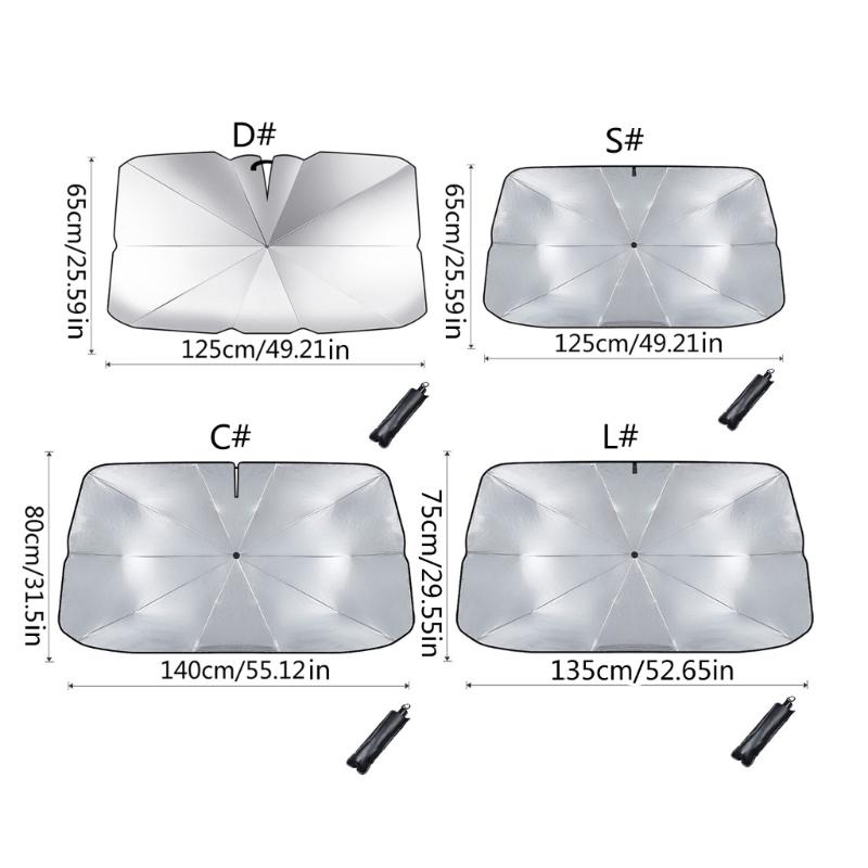 Car Windshield Sun Shade and Heat Sun Visors Protector Foldable Reflectors Windshields Umbrella