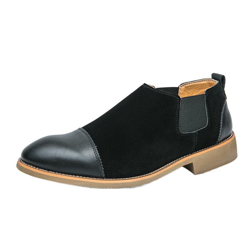Men's Shoes Large Size Suede Casual Shoes Men's Autumn and Winter New Leather Shoes Men's One-pedal Short Boots Men's Martin Boots
