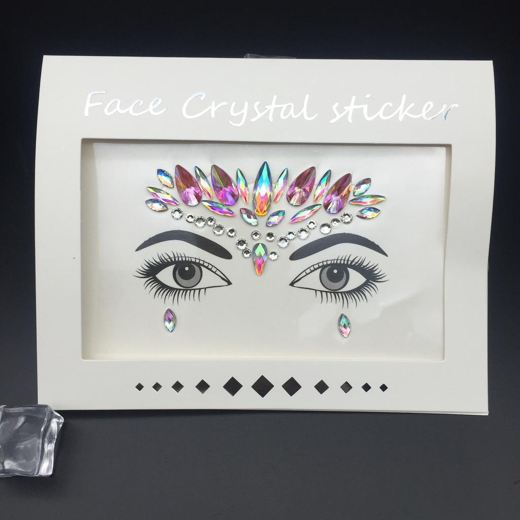 Crystal Tattoo Sticker Glitter Eyeliner Eyebrow Makeup Face Eyes Diamond Temporary Tattoo Rock Rhinestone 3D Eyeliner Stickers
