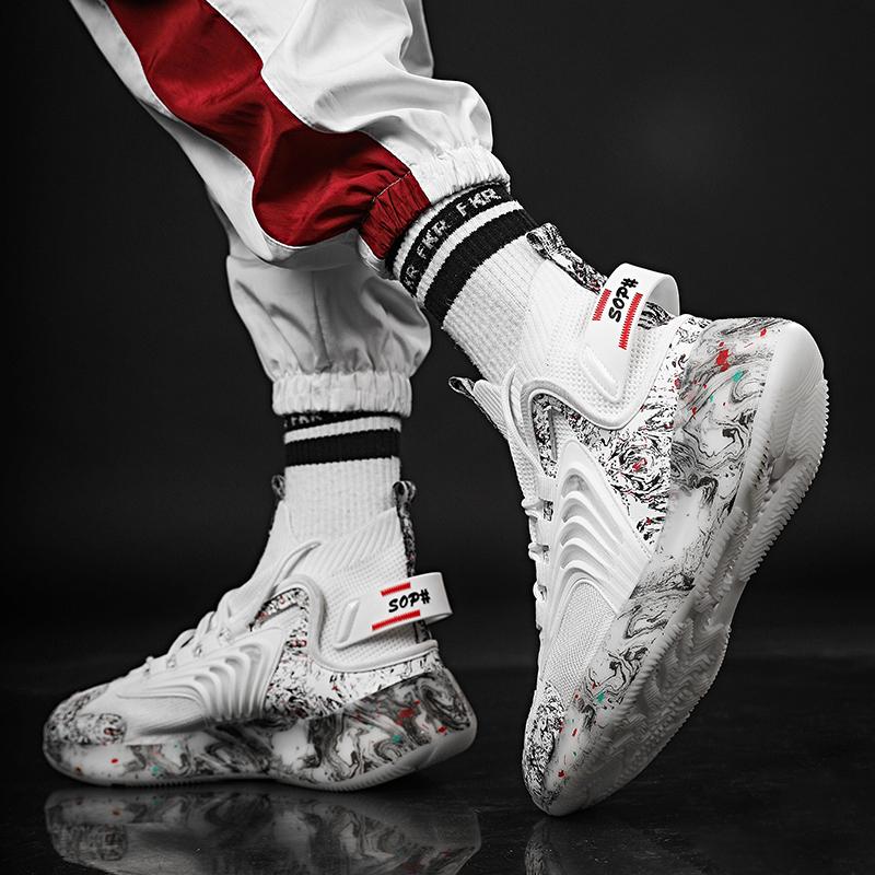 35-47 Unisex Modetrend Sommer Fliegende gewebte atmungsaktive große High-Top-Sport-Fitness-Schuhe