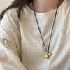 Elegant Women's French-Chinese Gourd Metal Choker Necklace - Luxury Fashion Versatile Sweater Chain