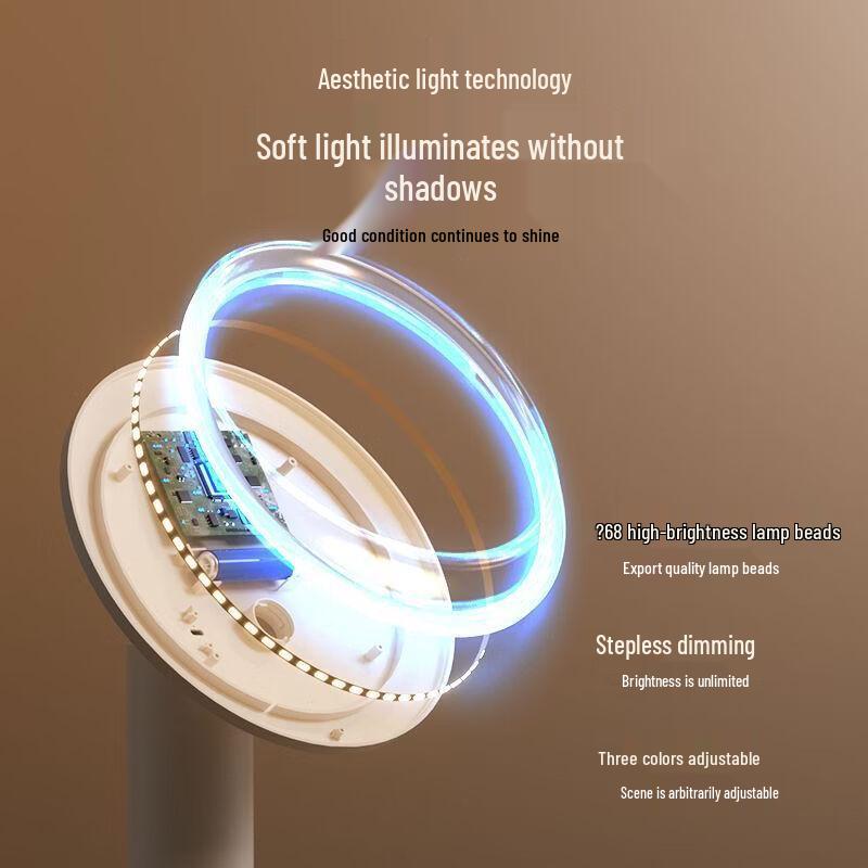 Handon LED Lighted Desktop Foldable Makeup Mirror