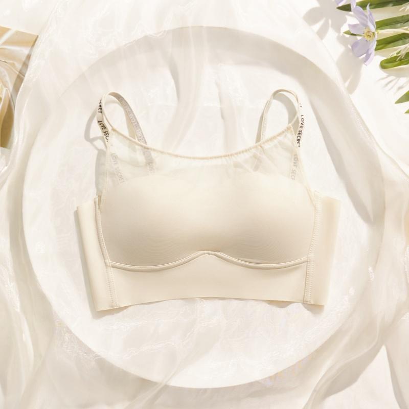 Women's Summer Mesh Stitching Together Thin Shoulder Strap Back Anti Slip Traceless Anti Sagging Underwear