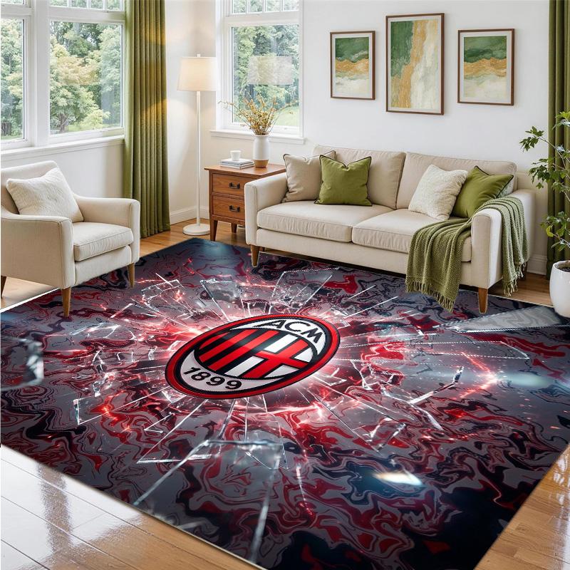 AC Milan Design Crystal Velvet Rug Soft Decorative Mat for Bedroom Entrance
