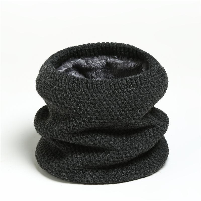 Solid Thick Warm Ring Scarf Fashion Winter Women Men Neckerchief Outdoor Full Mask Scarves With Plush Snood Unisex Muffler