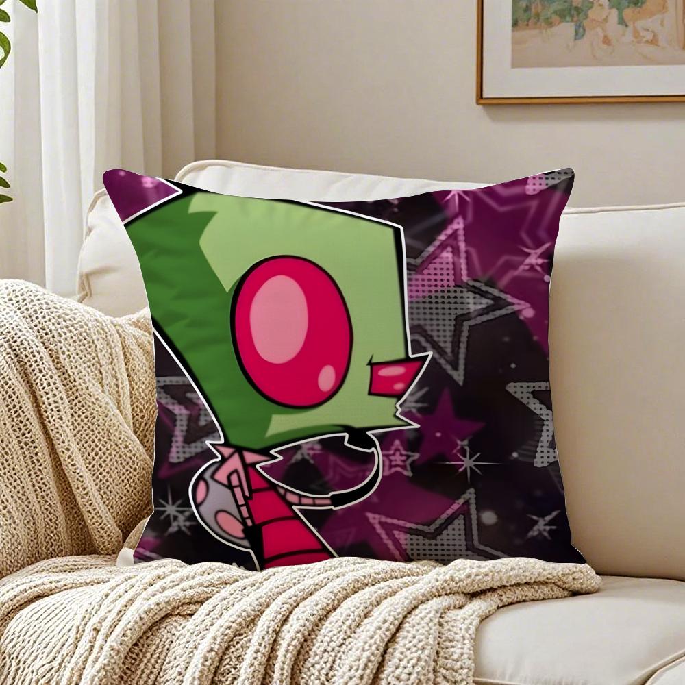 Animation Surreal IInvader ZZim Cushion Cover Pillowcase Antidustmite Living Room Sofa Decor Cushion Room