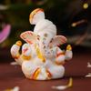 Pagri Ganesh Ji Murti Decorative Showpiece for Home Decor| Ganesh Idol for Car Dashboard Home Temple Office Desk Pooja Room