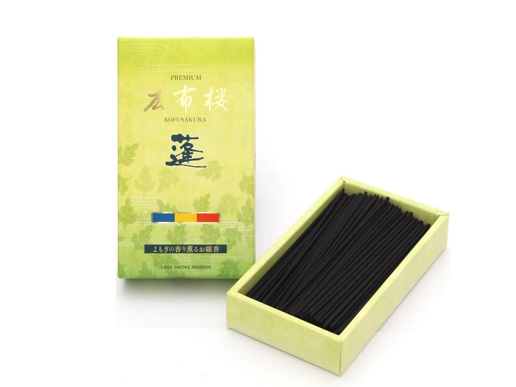 Incense sticks, Kosen Sakura, Yomogi, Mugwort, 2 boxes, low smoke, incense, fragrance sticks
