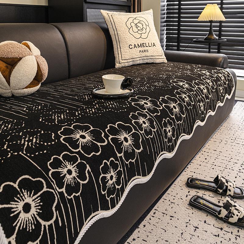 

Wave Edge Sofas Mat French Jacquard Sofa Protective Cover Light Luxury Home Decoration Living Room Sofa Blanket Multiple Specifications Choose From 70x70cm