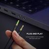 Splitter Headphone for Computer 3.5mm Female to 2 Male Headphone Mic Audio Y Splitter Cable