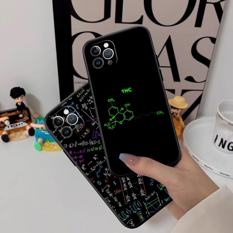 Funda de Teléfono de Alta Gama Nueva con Diseño de Ecuación Matemática Química para iPhone SE X XS XR 16E 17 11 Pro Max 8 7 6 6s Plus Air