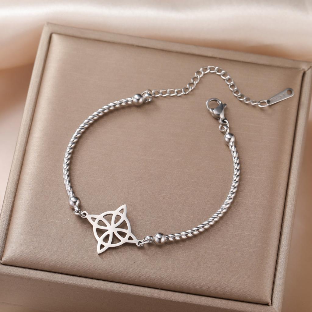  Classic Witch Knot Bracelet for Women Stainless Steel Fashion Celtics Knot Bracelets Wicca Amulet Jewelry Gift Wholesale