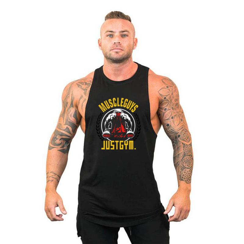 

Muscleguys, новая брендовая одежда для бодибилдинга и фитнеса, майка-стрингер, мужские майки с мышцами, рубашки без рукавов, хлопковая майка для тренировок XXL чёрный