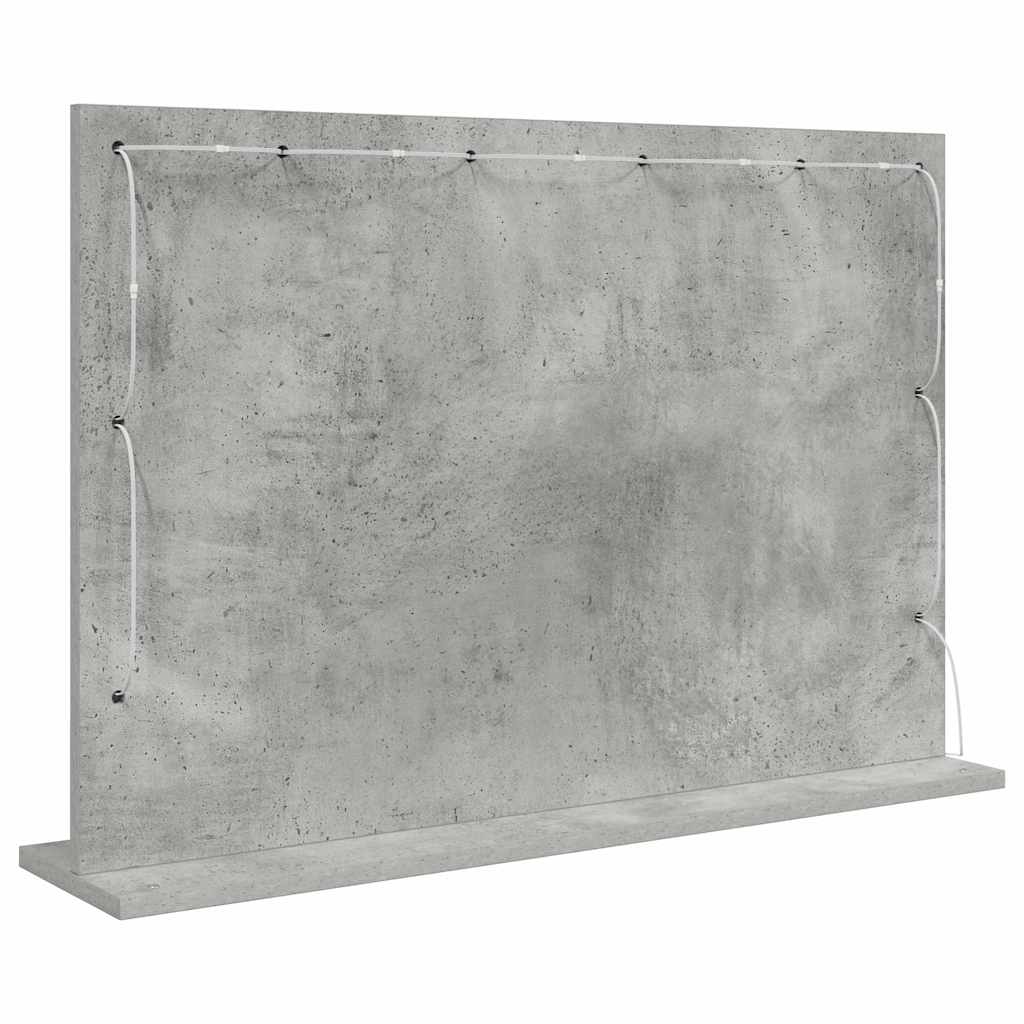 Bathroom Mirror Right Angled Concrete Grey 80 x 55 x 18 cm