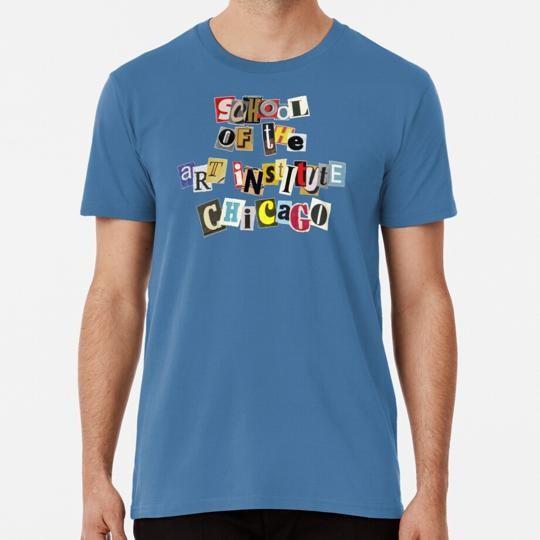 

School Of Art Institute Chicago Saic Logo Funky Collage S-5XL USA Made T-Shirt Unisex T-Shirt XL