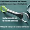 Professional Stainless Steel Fruit Cutter For Avocado Peach Dragon Fruit Cores Removal Ergonomic Nonslip Handle Slicer