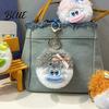 Bowknot Head Keychain Cartoon Curly Hair Keychain, Plush with Metal Clasp, Soft Plushie Bag Decoration Backpacks Handbags Keys Decorative Pendant for