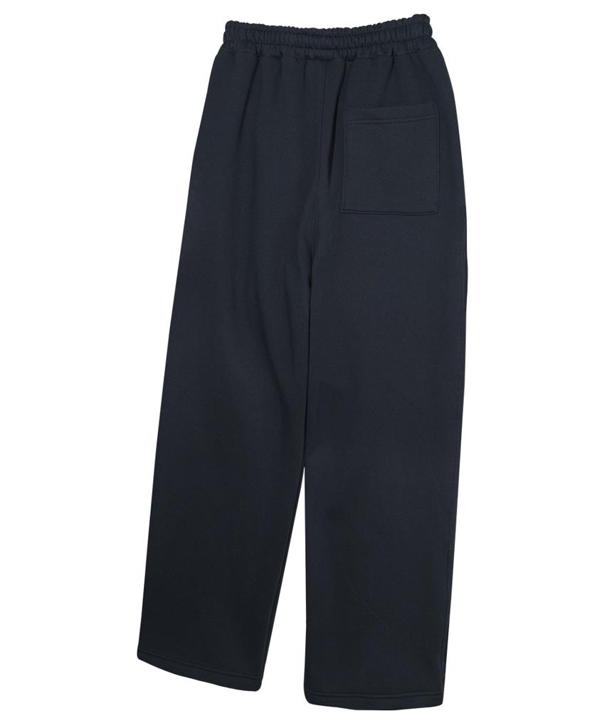 GAINSBORO One-Pleat Wide Sweatpants_Navy