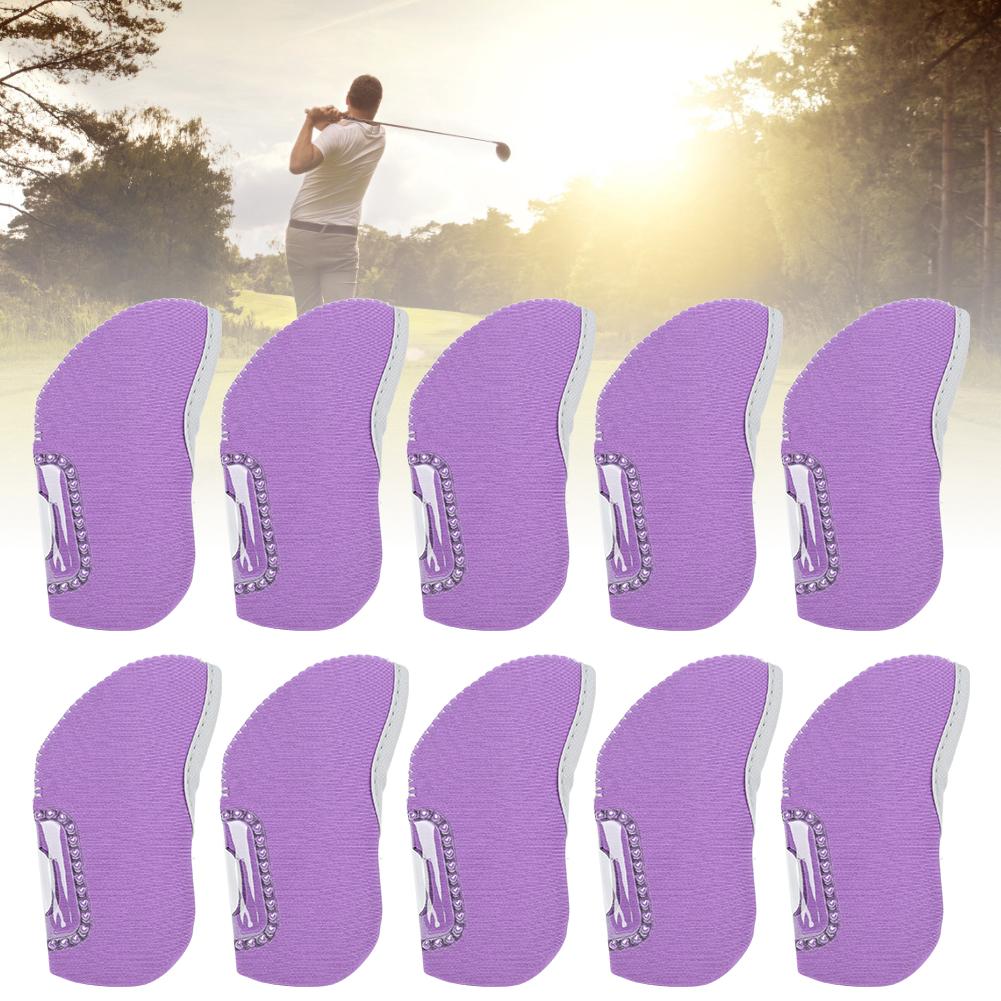 10PCS Neoprene Purple Convenient Universal Visual Golf Putter Cover Iron Club Headcover Accessory