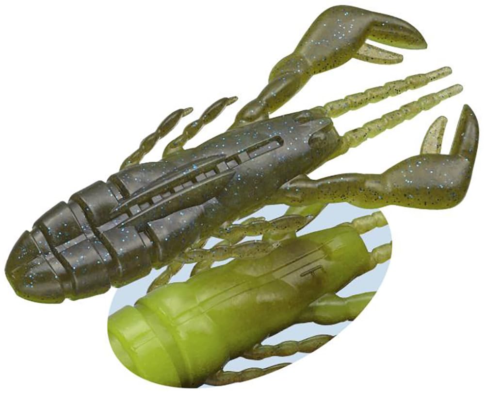 EVERGREEN Craw Motion 3 Inch Green Pumpkin #122 BL/Chartreuse