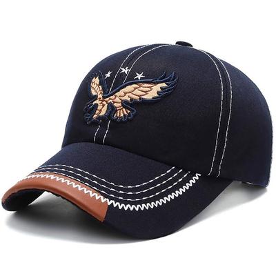 WHITE FANG Hut Kappe Adler Modisch Lässig Golf Sport Outdoor CA456 Herren (02 Marineblau)