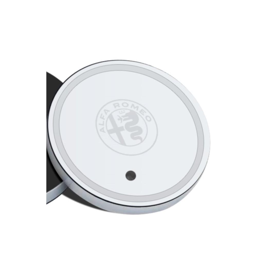 

For Alfa Romeo 1/2pcs Led Luminous Car Water Cup Coaster 7 Colorful USB Charging Light For Alfa Romeo Stelvio Giulietta Giulia T