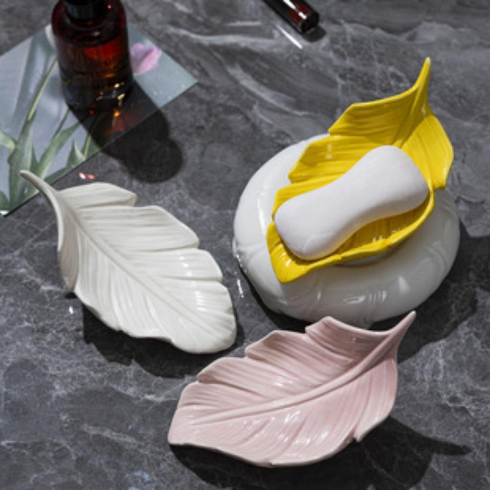 Ceramic soap box creative cute bathroom household soap dish holder anti-water sink soap box