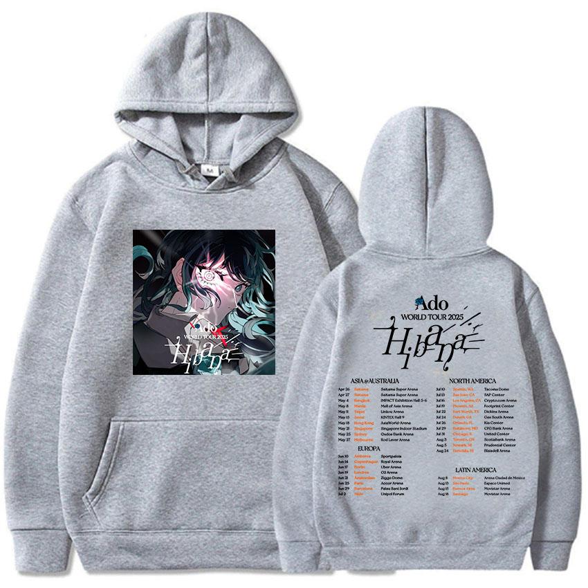 

Japanese Singer Ado World Tour 2025 Hoodies Graphic Clothes for Women Moletom Long Sleeve Female Loose Sweatshirts Streetwear 3XL