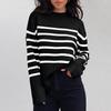 Women's Striped Knit Pullover Sweater - Autumn/Winter 2025 Collection