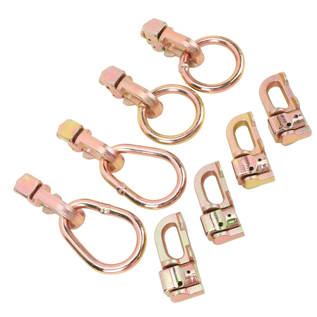 L-lišty s očky z uhlíkové oceli, sada upínacích prvků pro L-lišty na korby nákladních aut, přívěsy