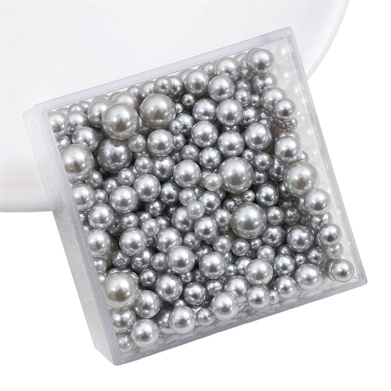 

3-8 мм 10/50 г случайные смешанные жемчужные бусины без отверстий, круглые бусины из АБС-пластика для рукоделия, изготовления ювелирных изделий 3-8mm 10g