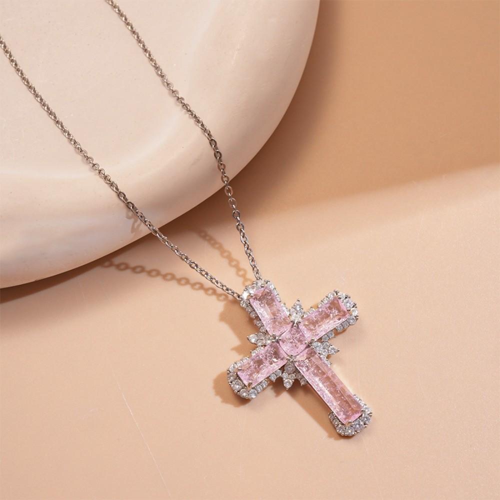 Rhinestone Cross Necklace Crystal Cross Pendant Vintage Cross Choker Chain  Women Gifts