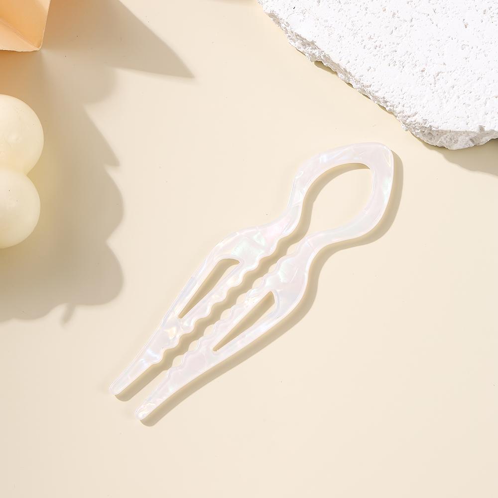 U-Shaped Hair Sticks Tortoiseshell Acrylic Anti-Slip Hairpin for Women Hair Stick Bun Comb Acetate Hair Clips Hair Accessories