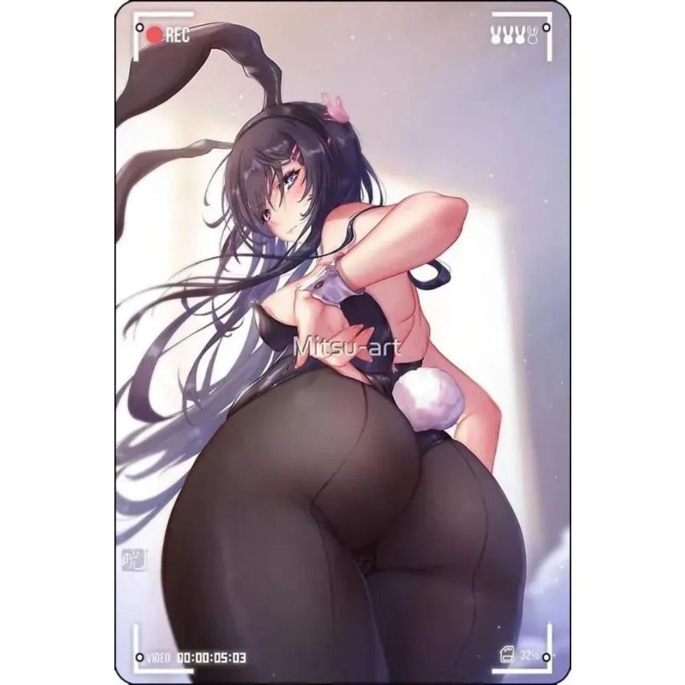 Decorative Metal Tin Sign, Anime Fitness Girl, 20x30 cm