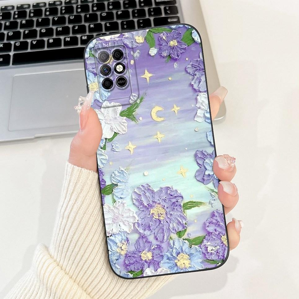 For Infinix Note 8i Note8 Back Cover On Infinix X6383 A692 Coque Funda Flower Butterfly Women Fashion Phone Case Liquid Silicone