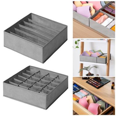 Organizer per calzini e biancheria intima, multi-celle, grande capacità, pieghevole, traspirante, tessuto non tessuto, reggiseni, mutandine, divisore, cassetto, armadio, contenitore