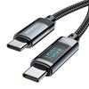ESSAGER PD100W Fast Charging C To C Cable with Digital Display for Apple Devices