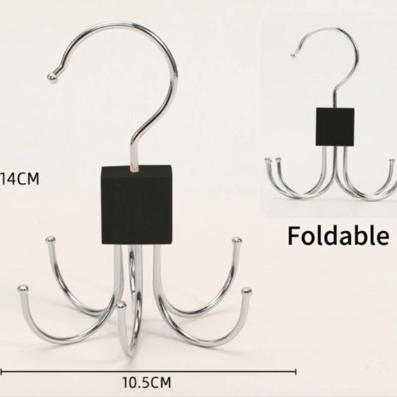 360° Rotating Belt Hanger Hook Durable Metal Belts Rack Organizer for Belts Scarves Bras Ties Home Dorm Storage Hangers