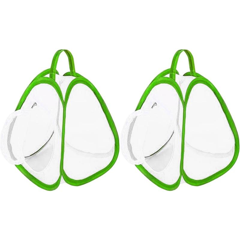 Insect and Butterfly Habitat Cage, Caterpillar Enclosure Terrarium Pops-up with Handle  Zipper Closure for Kids When Playing Outside