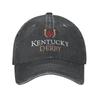 Kentucky Derby Baseball Cap Adjustable Fashion Classic Washed Cowboy Hat for Women Men