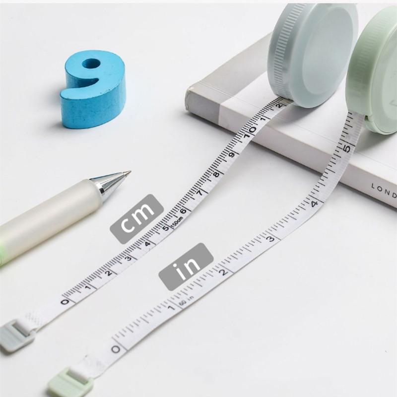 1.5m Small Tape Measure Portable Student Soft Leather Three Measurement Clothes Automatic Recycling