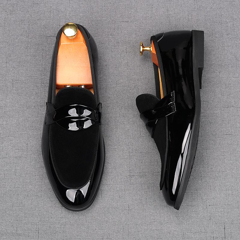 

Мода Мода Новые Замшевые Кожаные Слипоны Для Мужчин Мужские Свадебные Туфли Для Выпускного Вечера Туфли для Вечеринки Zapatos Hombre 44