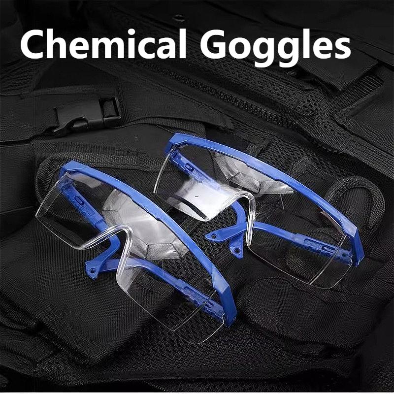 2pcs Chemical Goggles Dustproof and Windproof Goggles Laboratory Safety Splash Proof Glasses Work Safety Protection Accessories