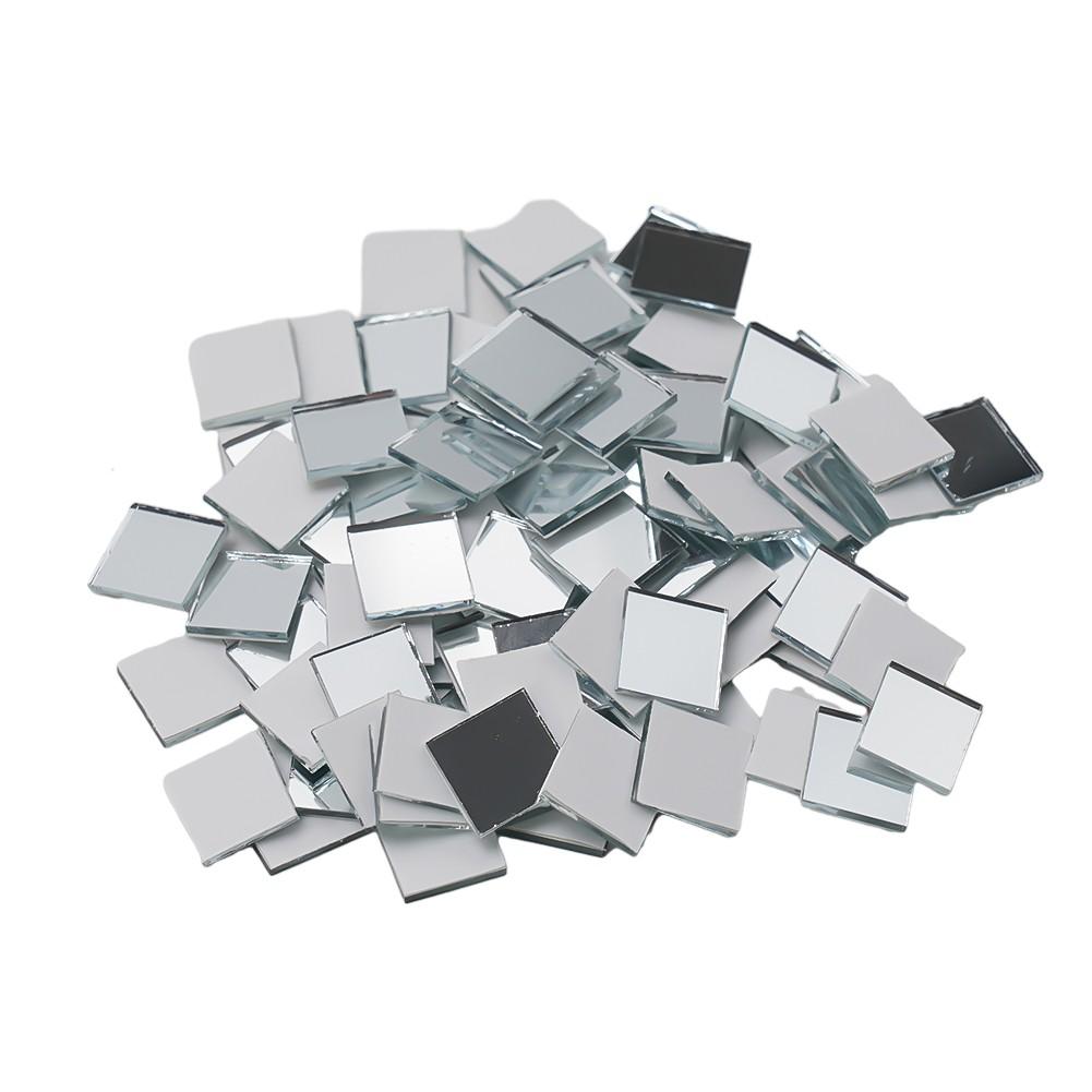 Mirror Stickers 1.2mm 100PCS 10x10mm Disco Ball Glass
