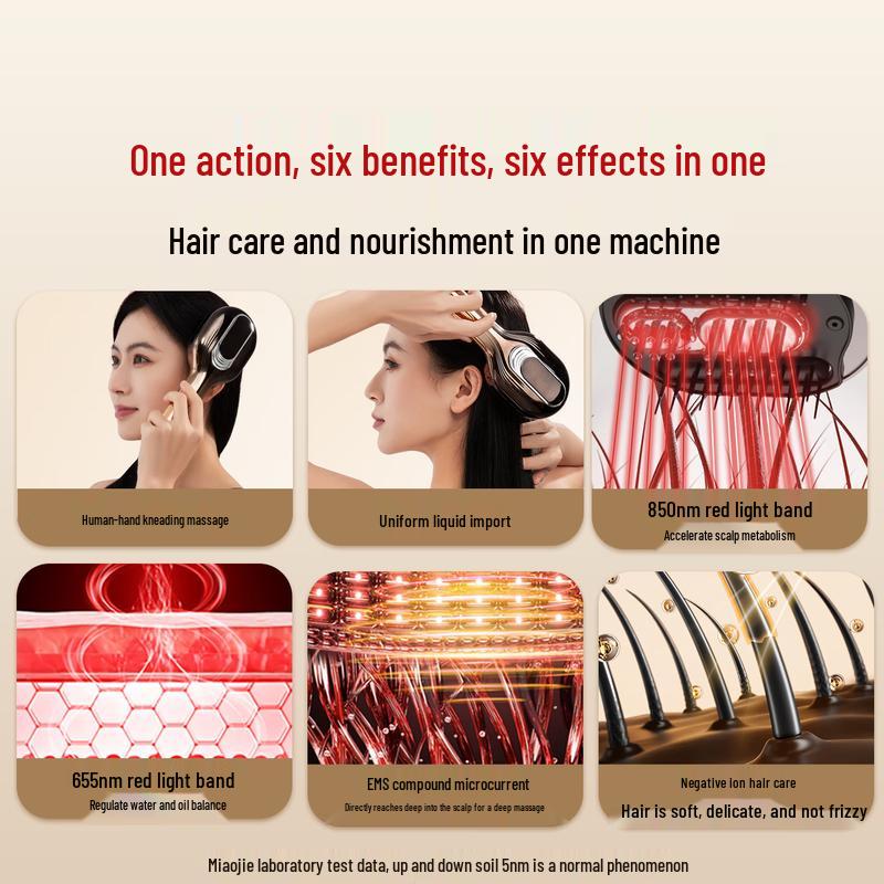 MIAOJIE T7S Scalp Massager with Multi-Color Light Therapy