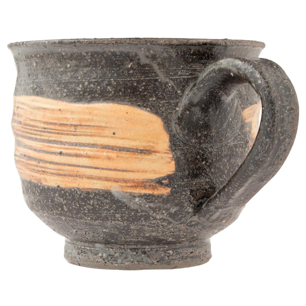 Marui Seito Shigaraki Ware Hechimon Mug, Large, Approx. 350ml Capacity, Rough Brush Finish, Round, 3-4450
