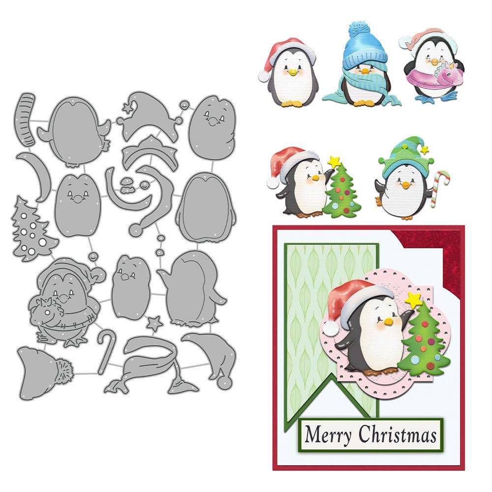 Carbon Steel Christmas Penguin Die Cut for Handmade Paper Art and Embossing